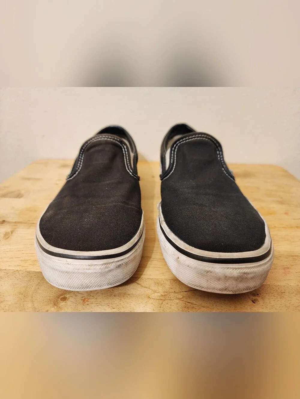 Vans Classic Black and White Slip-On Men’s Loafers